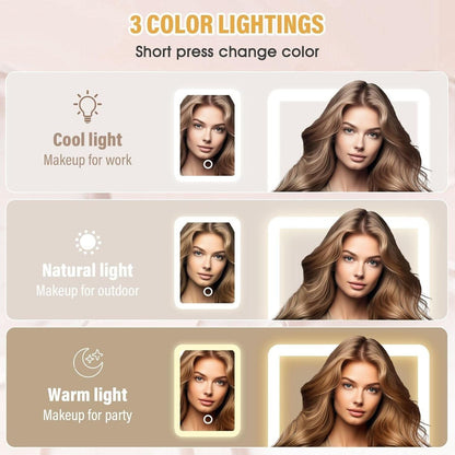 White Jewelry Box with LED Mirror